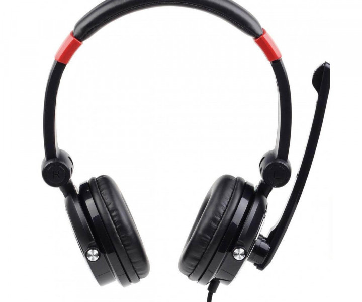 Гарнитура Gembird MHS-001 Black, 2 x Mini jack (3.5 мм), накладные, регулятор громкости, кабель 1.8 